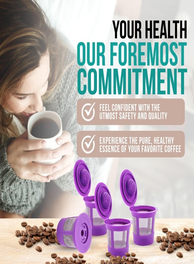 PUREHQ Reusable K Cups for Keurig Coffee Maker - Filter Pods for Keurig 1.0 and 2.0 Brewers - Refillable K Cup Fits K-Elite, K-Classic - BPA Free Universal Reusable Single Serve - 4 Pack - Image 4